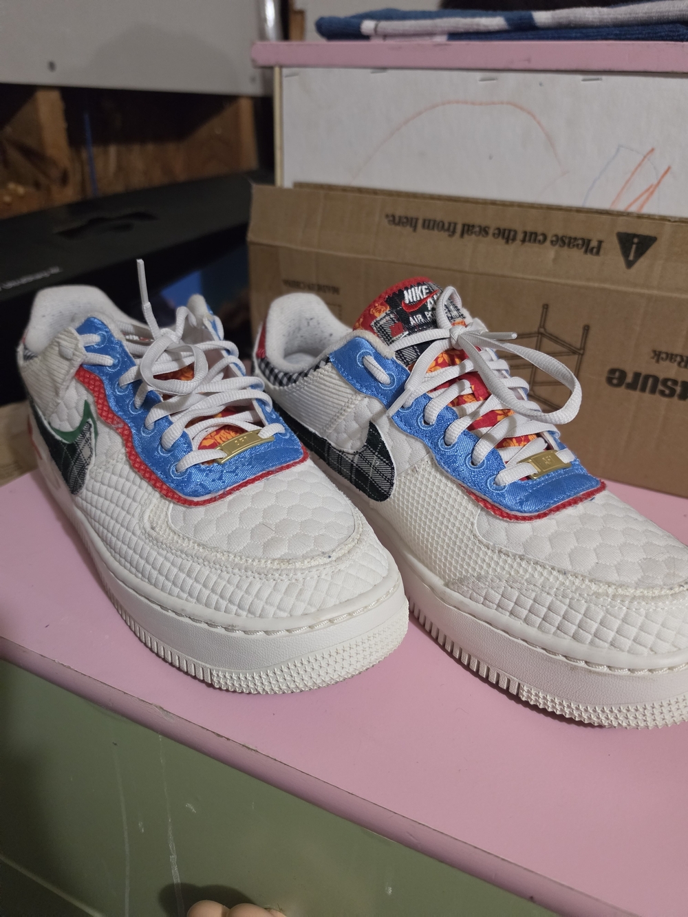 Nike Air Force 1 Shadow 'Multi-Material' sneakers Sz 10w